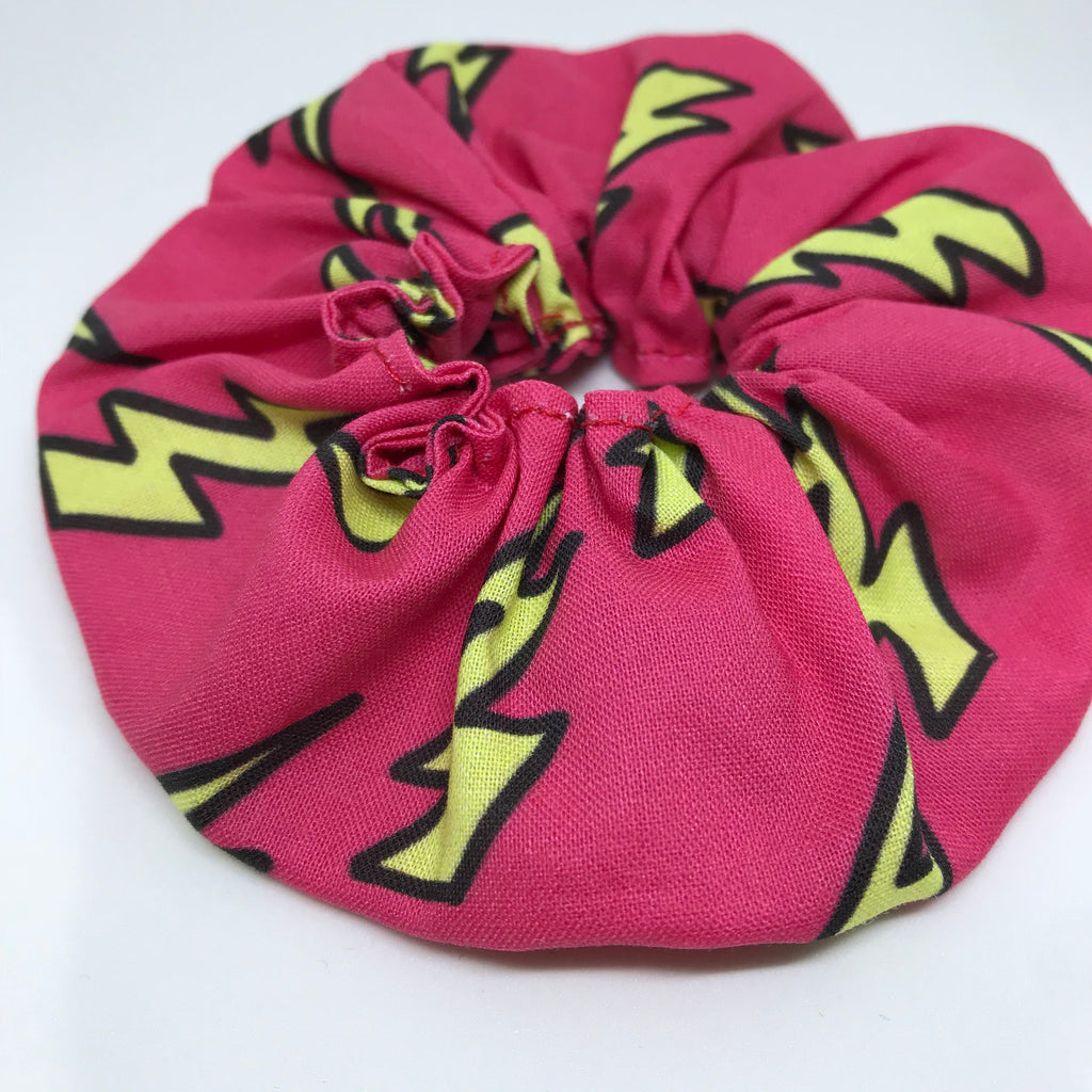 Lightning Bolt Scrunchie - Red Scrunchies - 90s Fashion Scrunchie