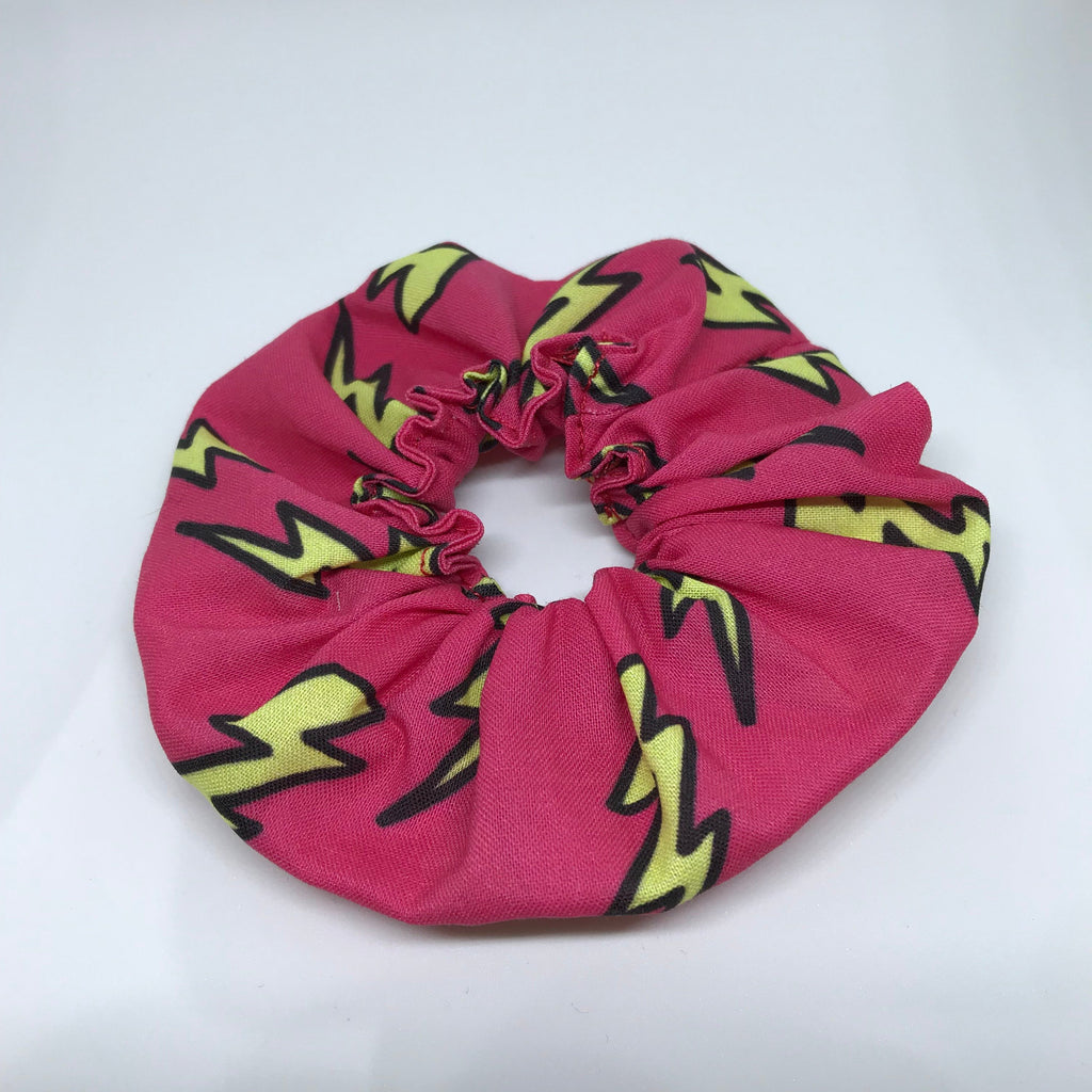 Lightning Bolt Scrunchie - Red Scrunchies - 90s Fashion Scrunchie