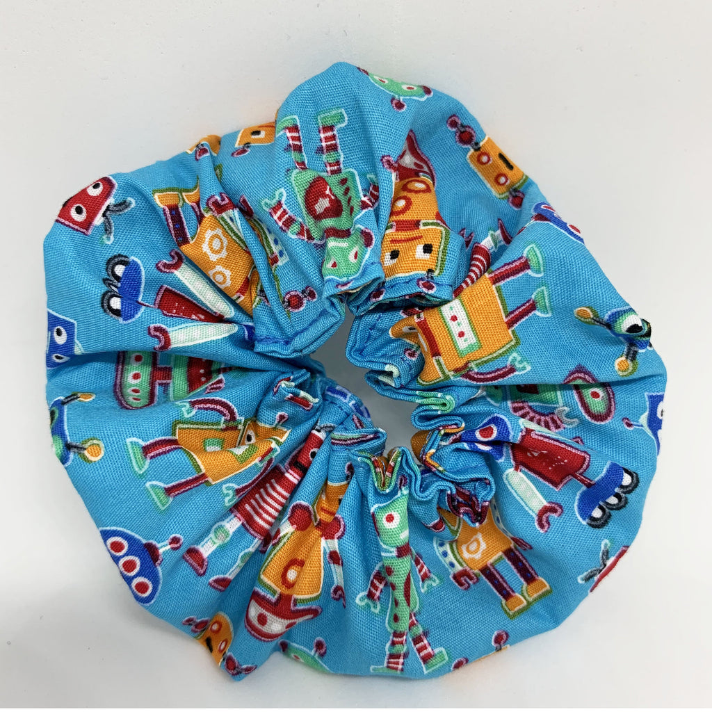 Robot Scrunchie - Scrunchies - Blue Scrunchie