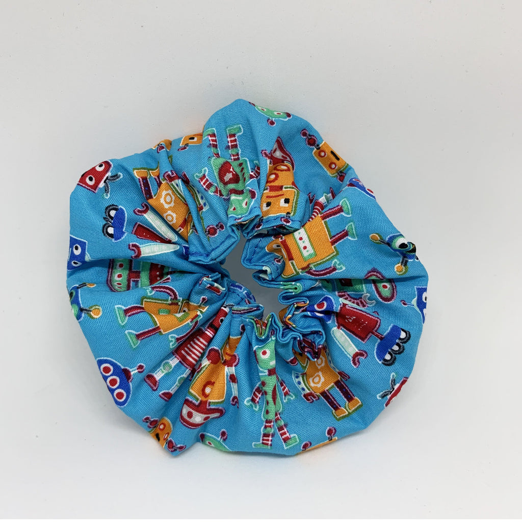 Robot Scrunchie - Scrunchies - Blue Scrunchie