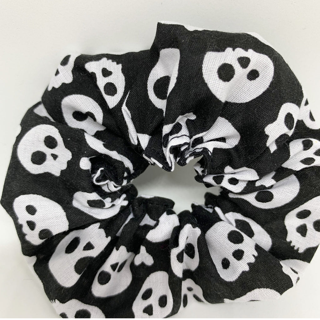 Skull Scrunchie - Black Scrunchies - 90s Fashion Scrunchie