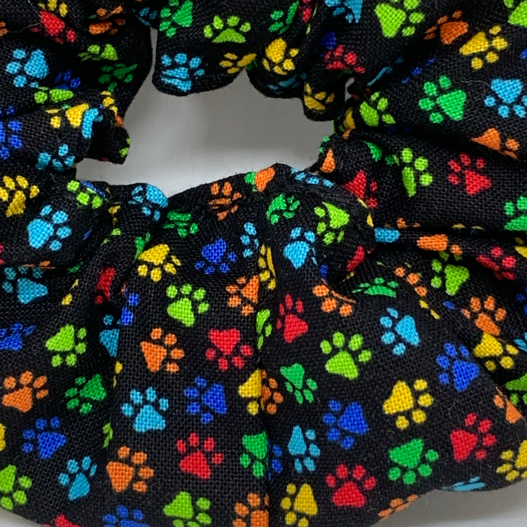 Paw Print Scrunchie - Dog Scrunchies - 90s Fashion Scrunchie