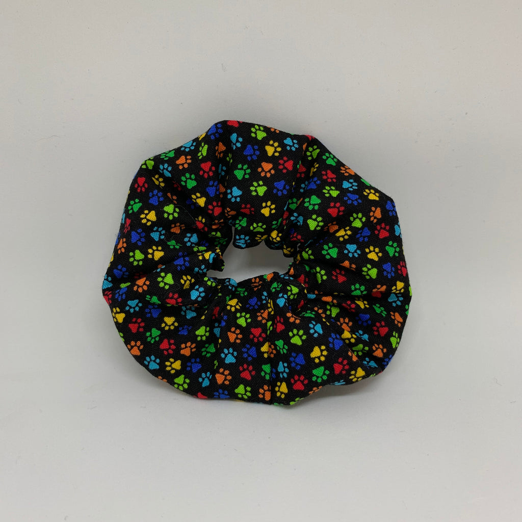 Paw Print Scrunchie - Dog Scrunchies - 90s Fashion Scrunchie