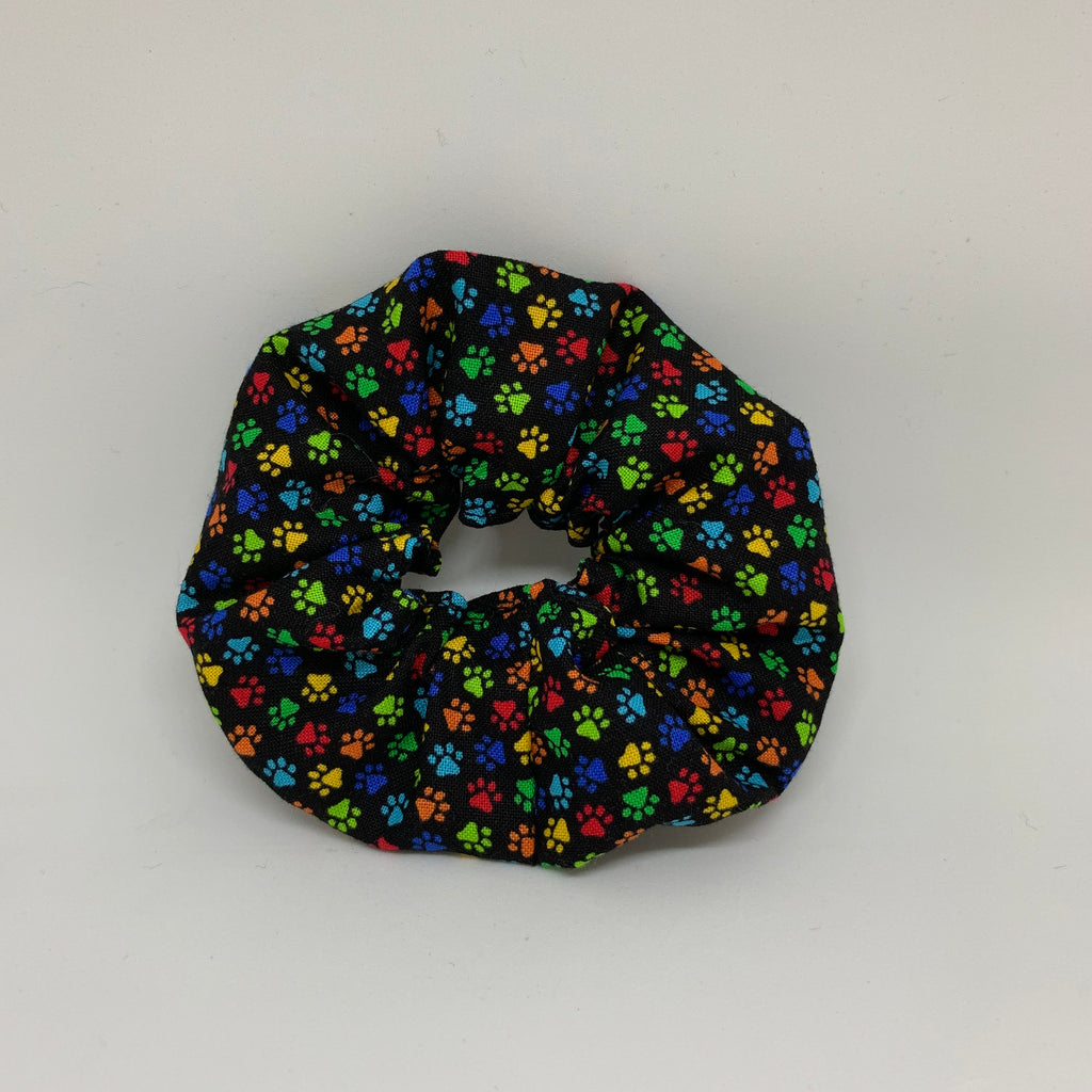 Paw Print Scrunchie - Dog Scrunchies - 90s Fashion Scrunchie