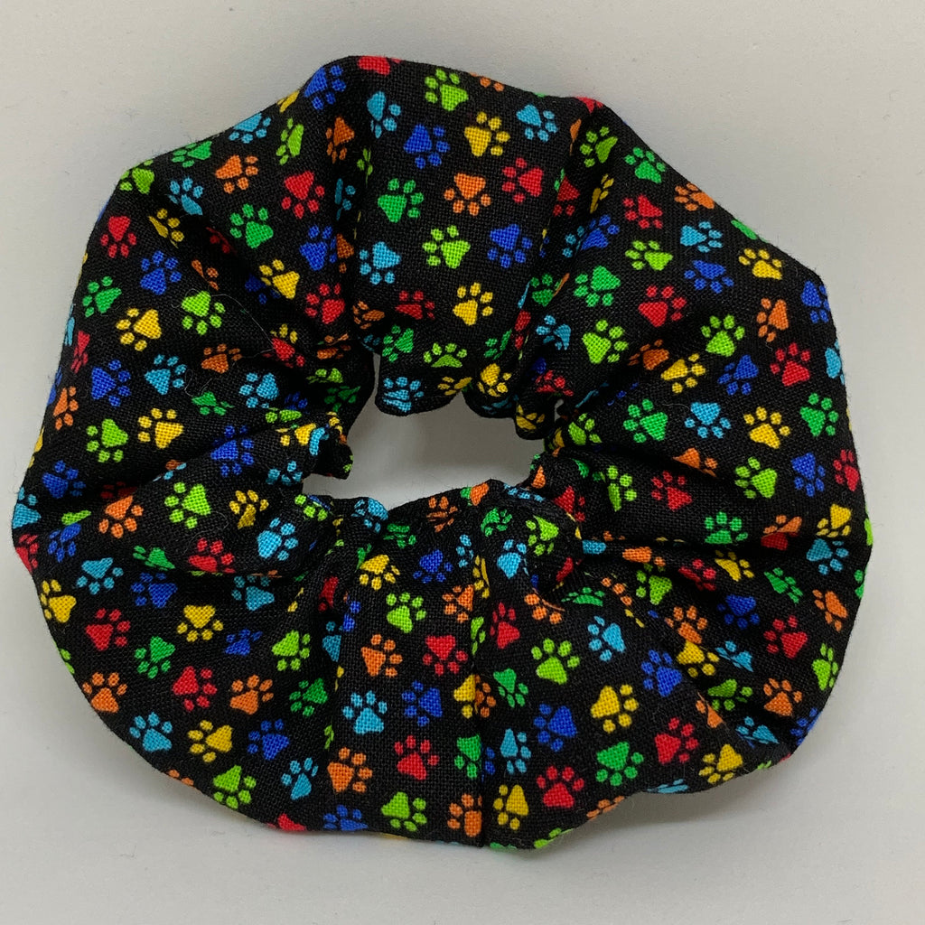 Paw Print Scrunchie - Dog Scrunchies - 90s Fashion Scrunchie