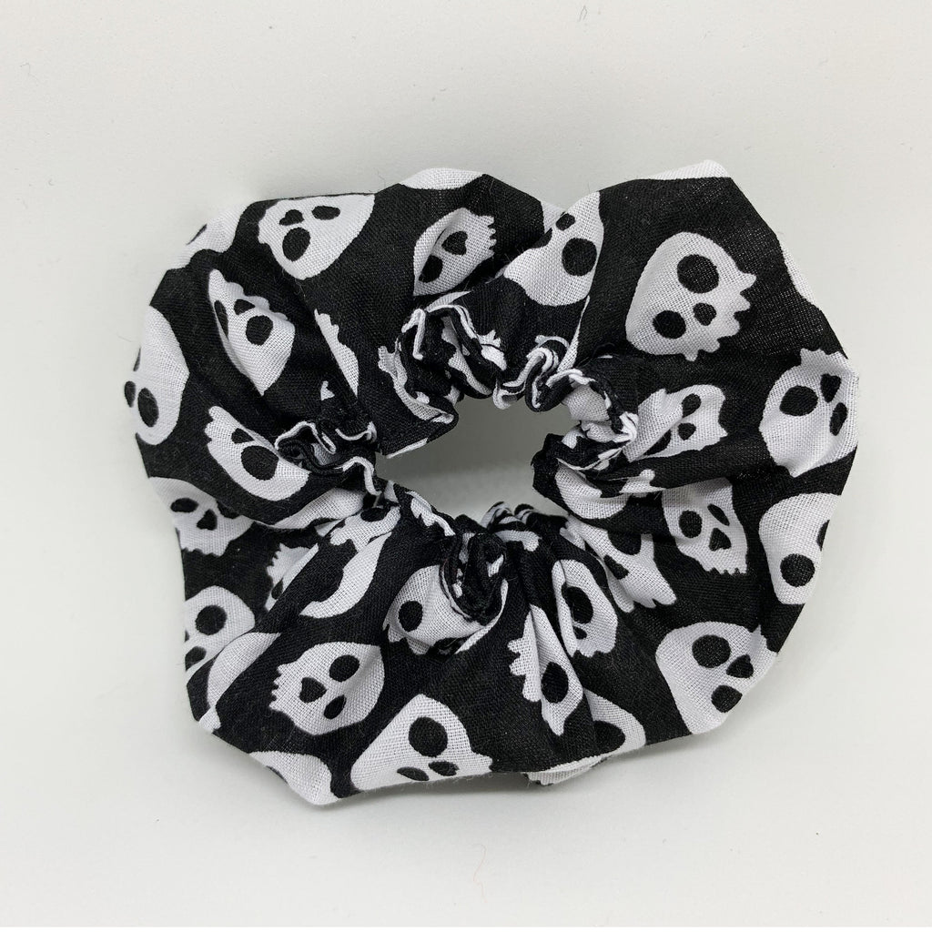 Skull Scrunchie - Black Scrunchies - 90s Fashion Scrunchie