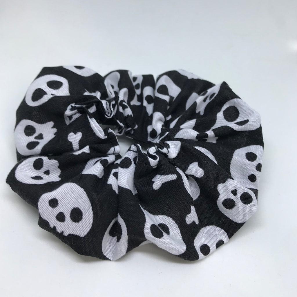 Skull Scrunchie - Black Scrunchies - 90s Fashion Scrunchie