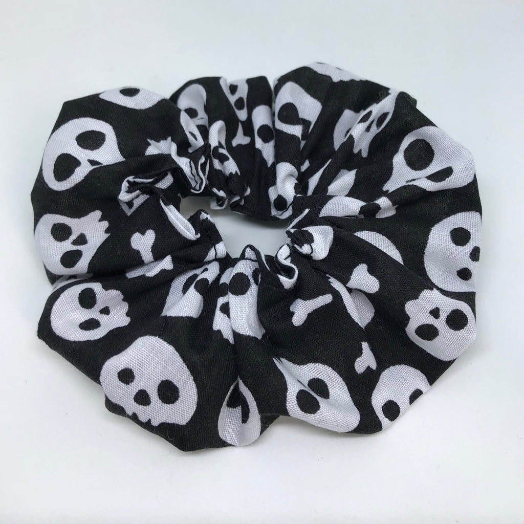 Skull Scrunchie - Black Scrunchies - 90s Fashion Scrunchie