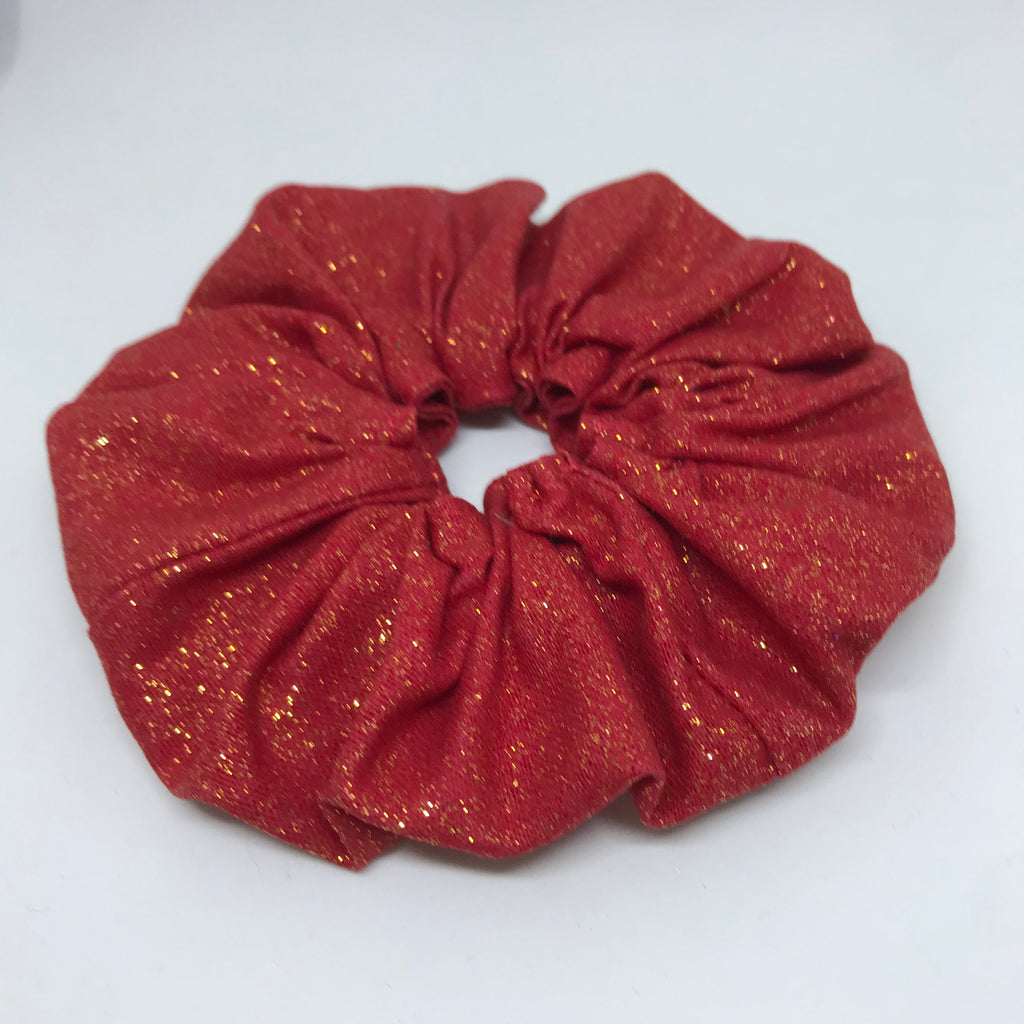 Red Glitter Scrunchie - Christmas Sparkle Scrunchies