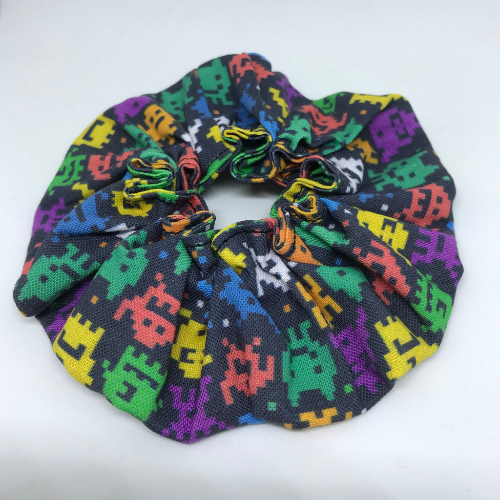 Space Invaders Scrunchie - Scrunchies - 90s Fashion Scrunchie