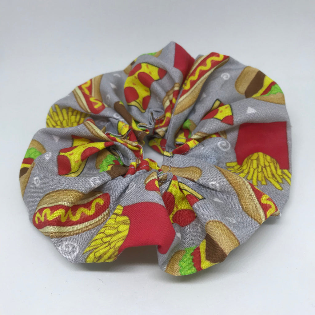 Fast Food Scrunchie - Hamburger And Fries Scrunchies - Pizza Scrunchie - 90s Fashion Scrunchie