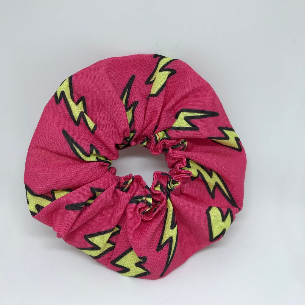 Lightning Bolt Scrunchie - Red Scrunchies - 90s Fashion Scrunchie