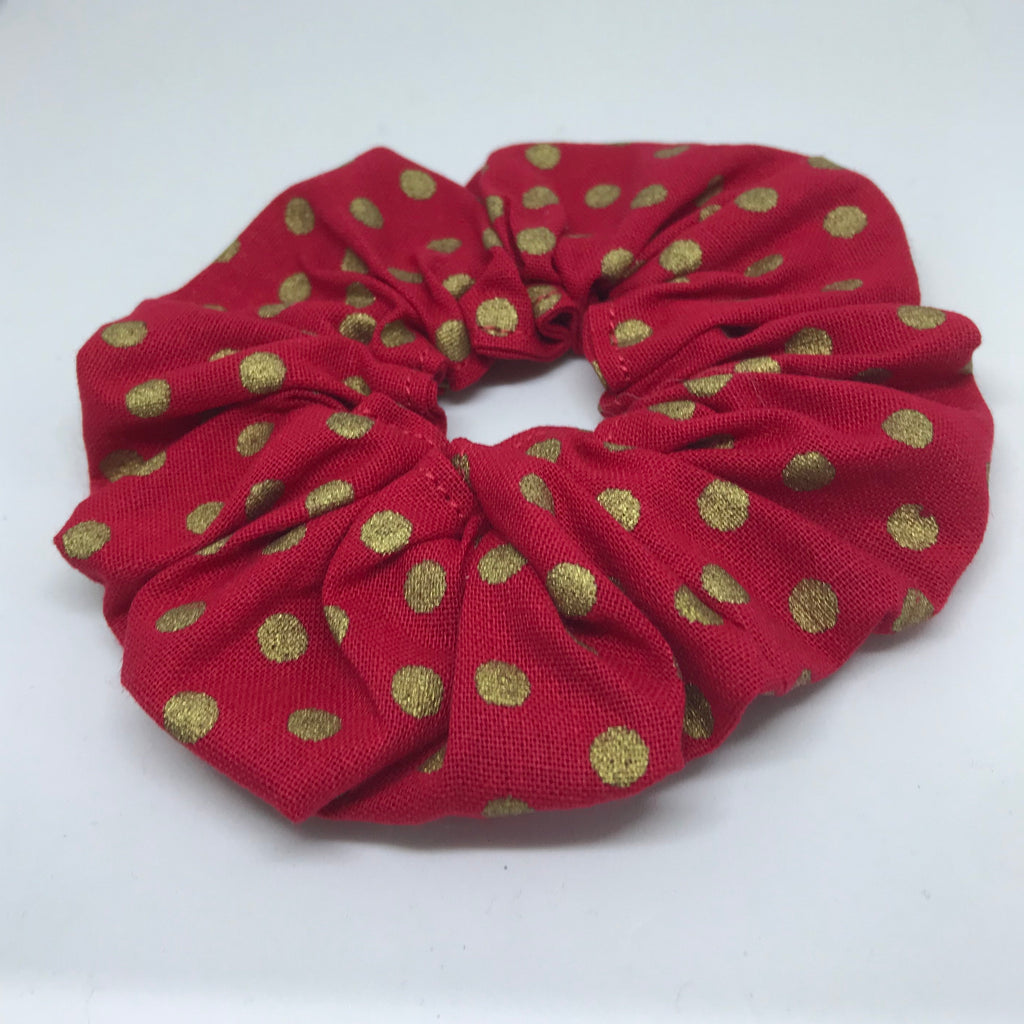 Polka Dot Scrunchie - Christmas Scrunchies - 90s Fashion Scrunchie