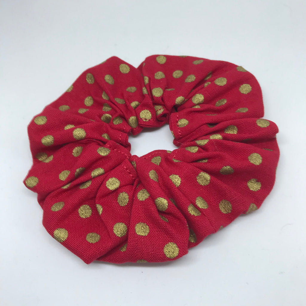 Polka Dot Scrunchie - Christmas Scrunchies - 90s Fashion Scrunchie