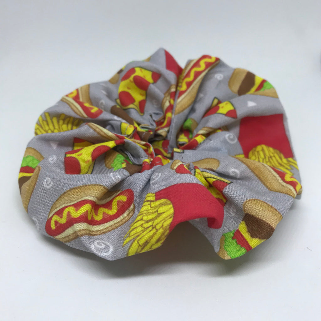 Fast Food Scrunchie - Hamburger And Fries Scrunchies - Pizza Scrunchie - 90s Fashion Scrunchie