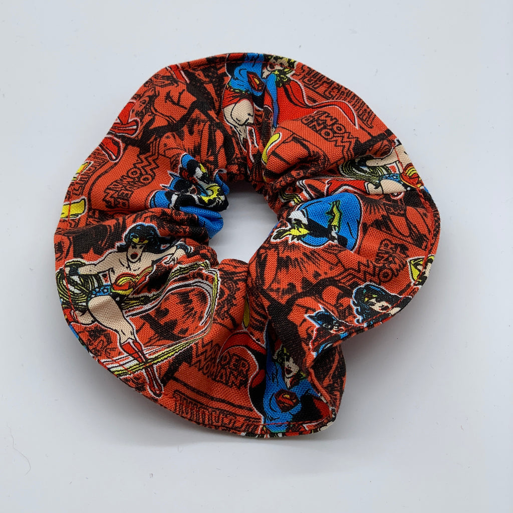 Wonder Woman Scrunchie - Super Girl Scrunchies - Bat Girl Scrunchie