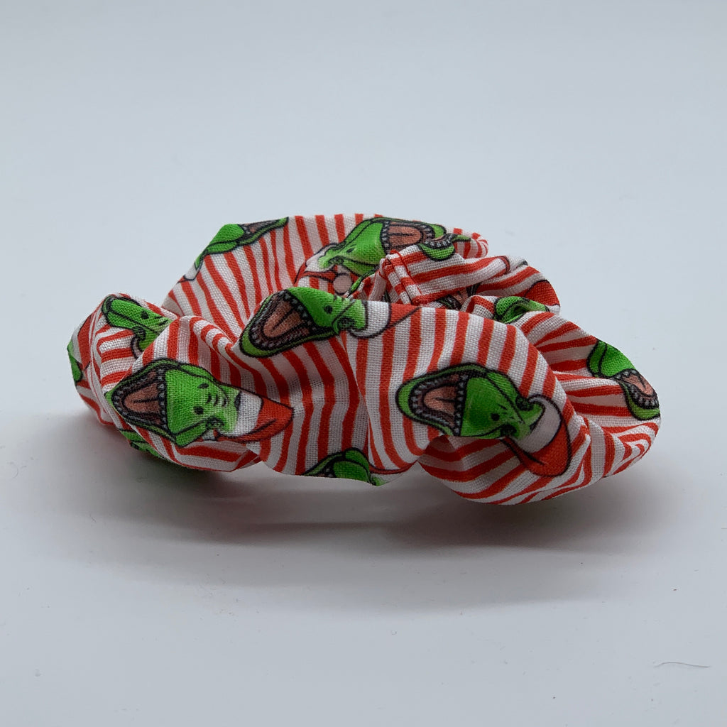 T-Rex Christmas Scrunchie - Christmas Dinosaur Scrunchie