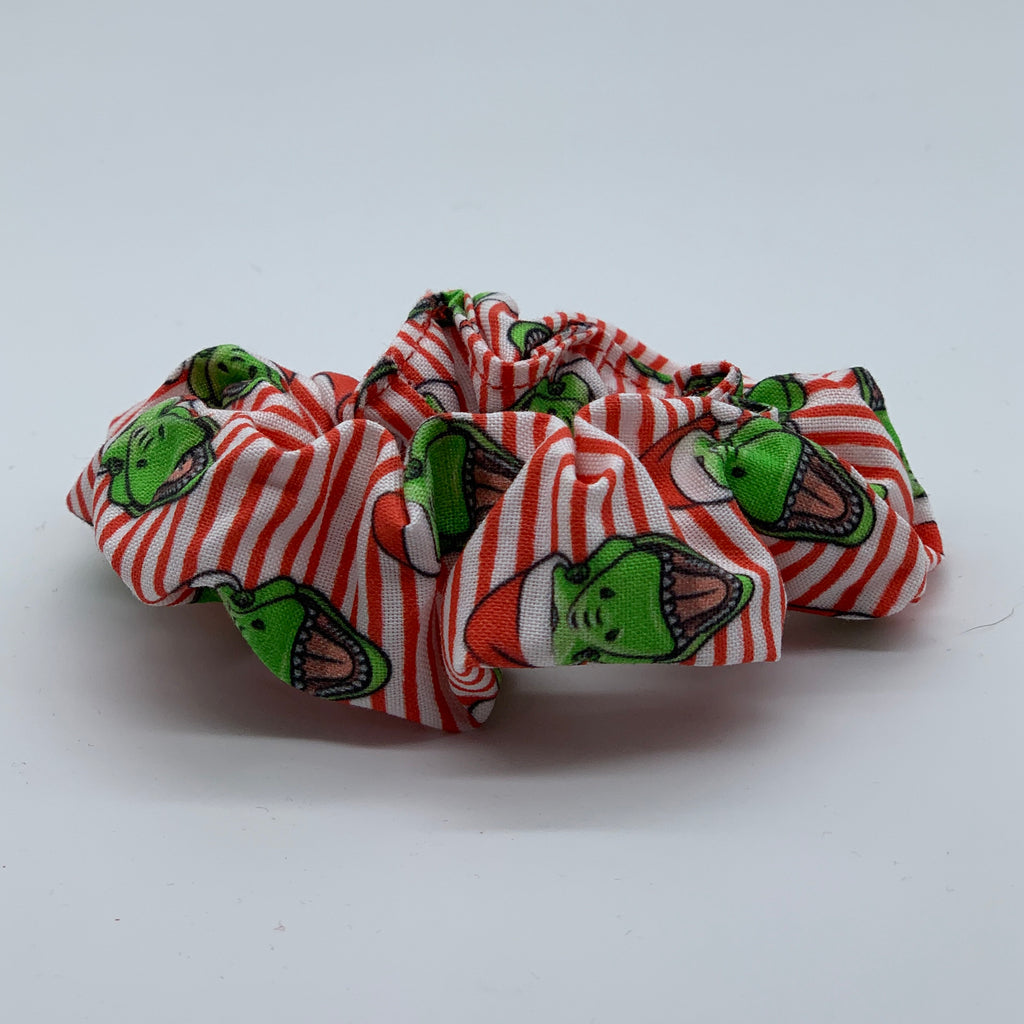 T-Rex Christmas Scrunchie - Christmas Dinosaur Scrunchie