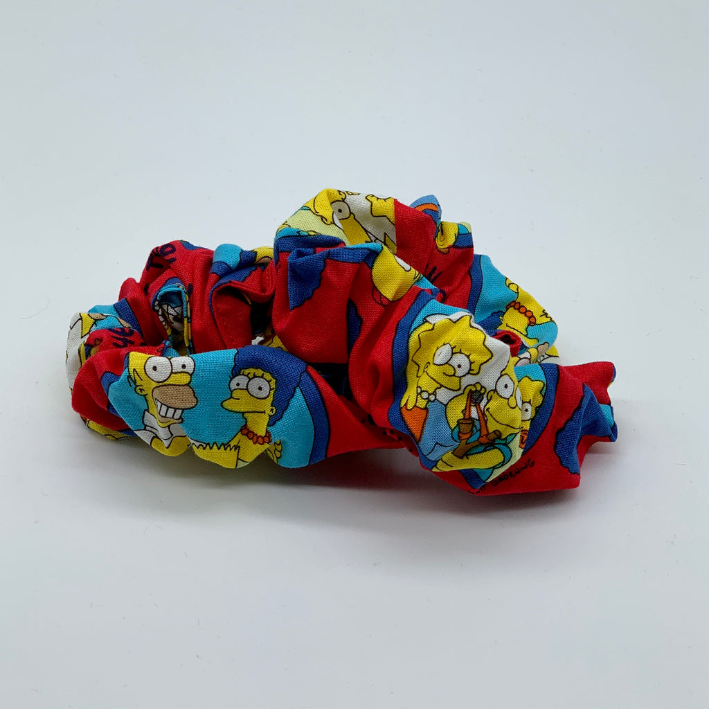 The Simpsons Family Scrunchie - Homer Simpson Scrunchies - 90s Fashion Scrunchie