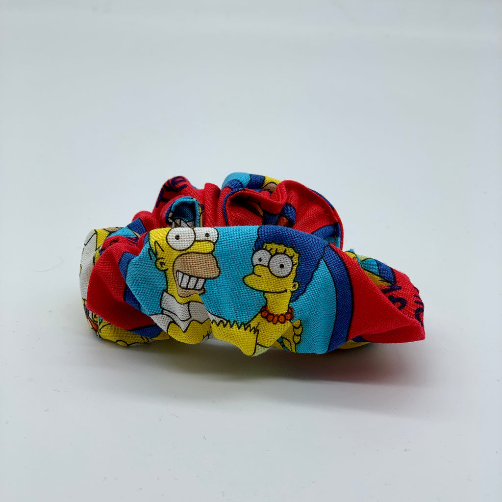 The Simpsons Family Scrunchie - Homer Simpson Scrunchies - 90s Fashion Scrunchie