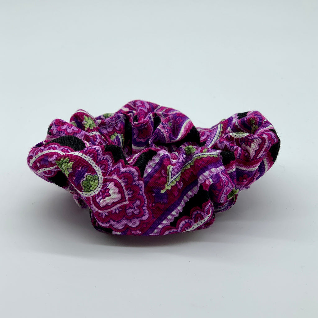 Purple Paisley Scrunchie - Hippie Scrunchies - 90s Fashion Scrunchie