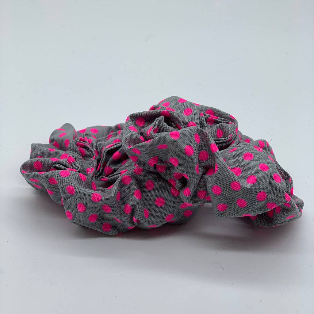 Pink Polka Dot Scrunchie - Scrunchies - 90s Fashion Scrunchie