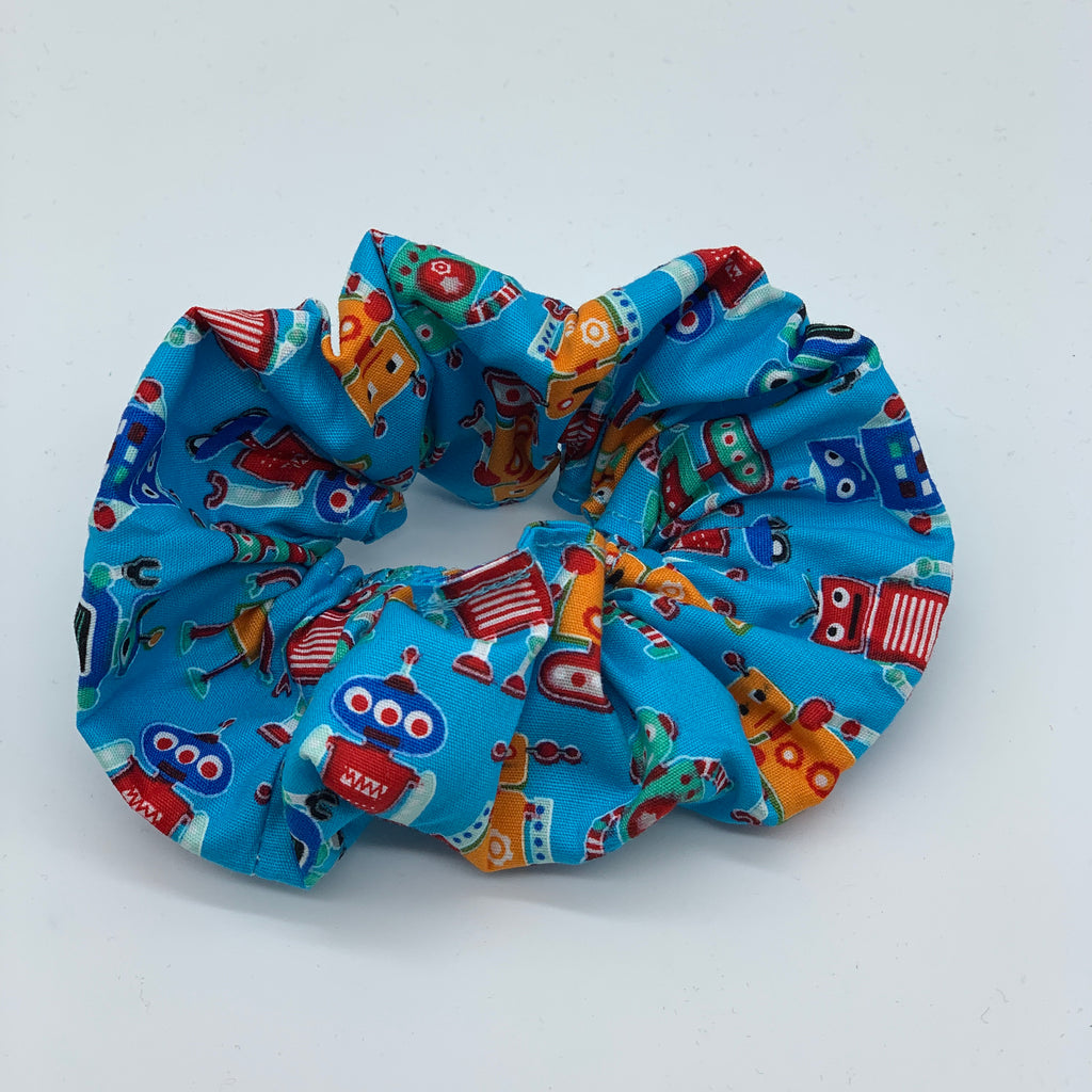 Robot Scrunchie - Scrunchies - Blue Scrunchie