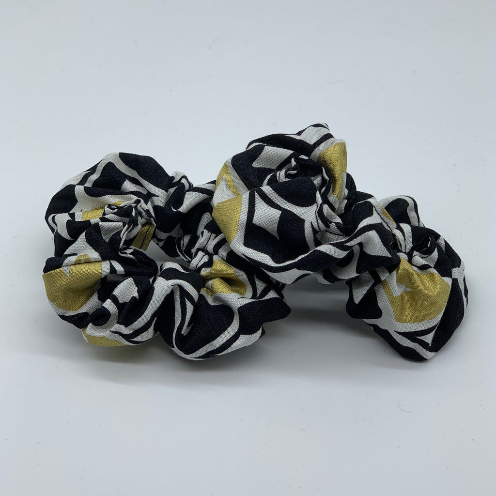 Black And Gold Scrunchie - Scrunchies - 90s Fashion Scrunchie