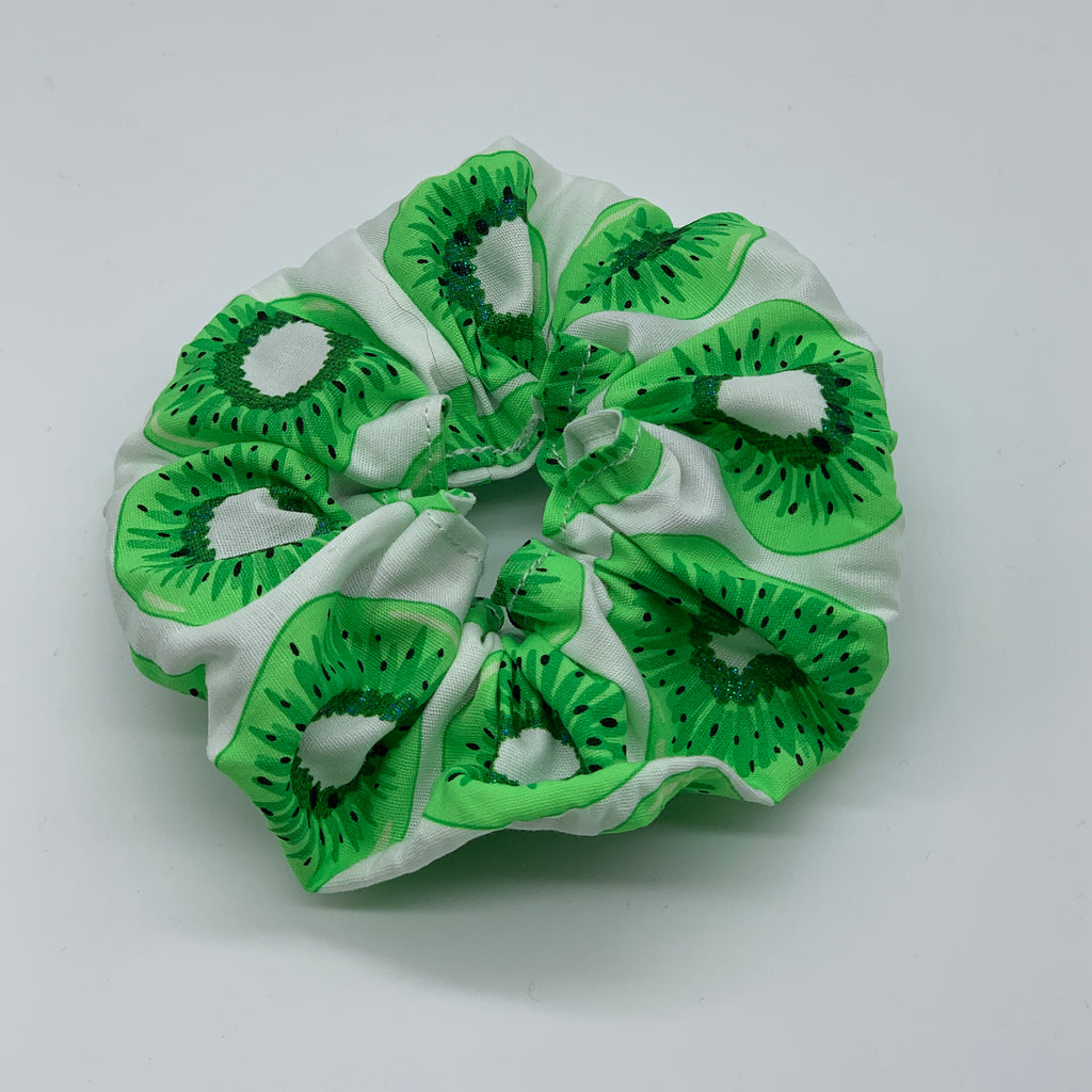 Kiwi Fruit Scrunchie - Green Glitter Scrunchies