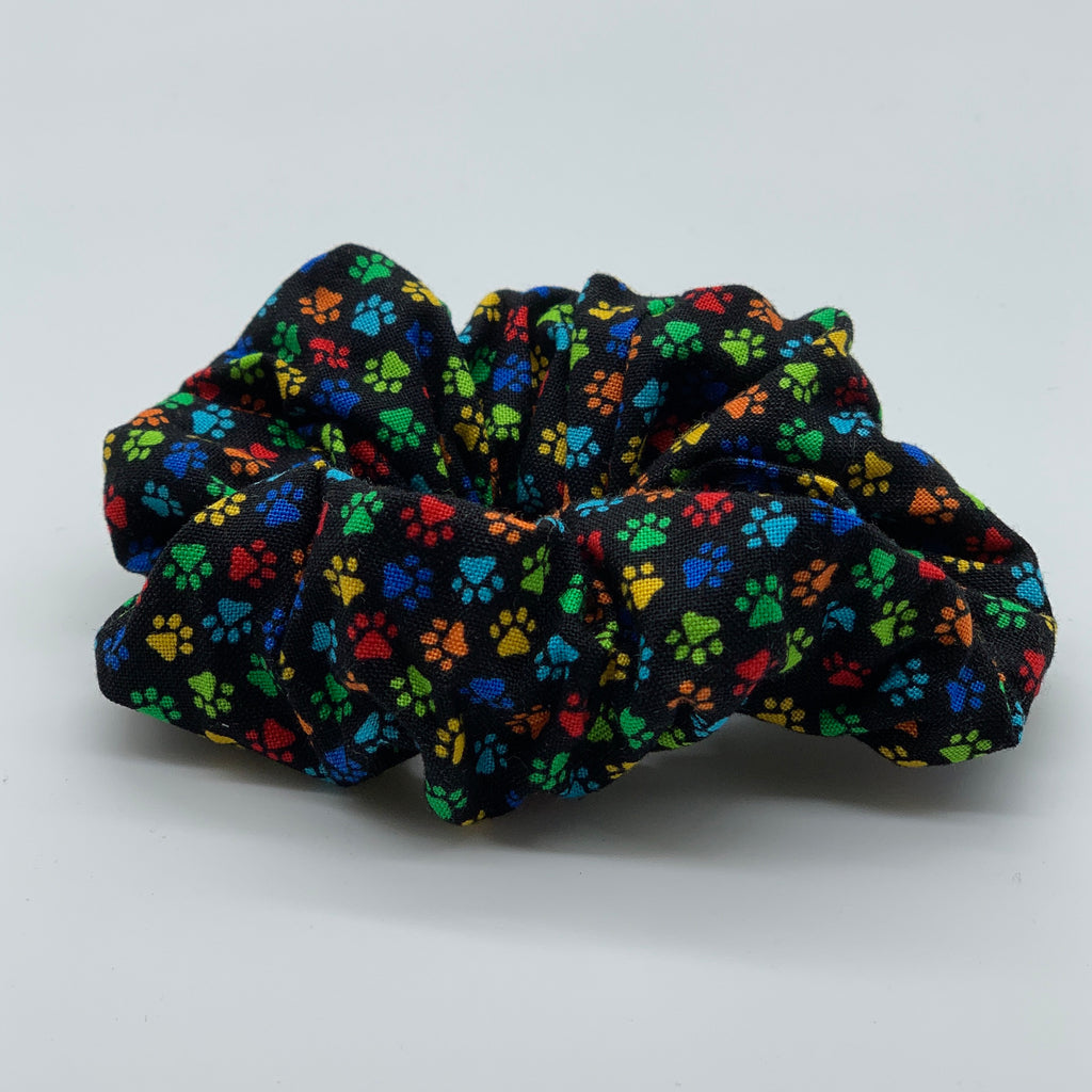 Paw Print Scrunchie - Dog Scrunchies - 90s Fashion Scrunchie