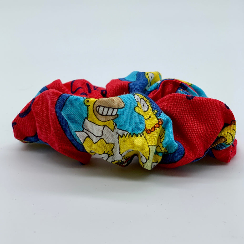 The Simpsons Family Scrunchie - Homer Simpson Scrunchies - 90s Fashion Scrunchie