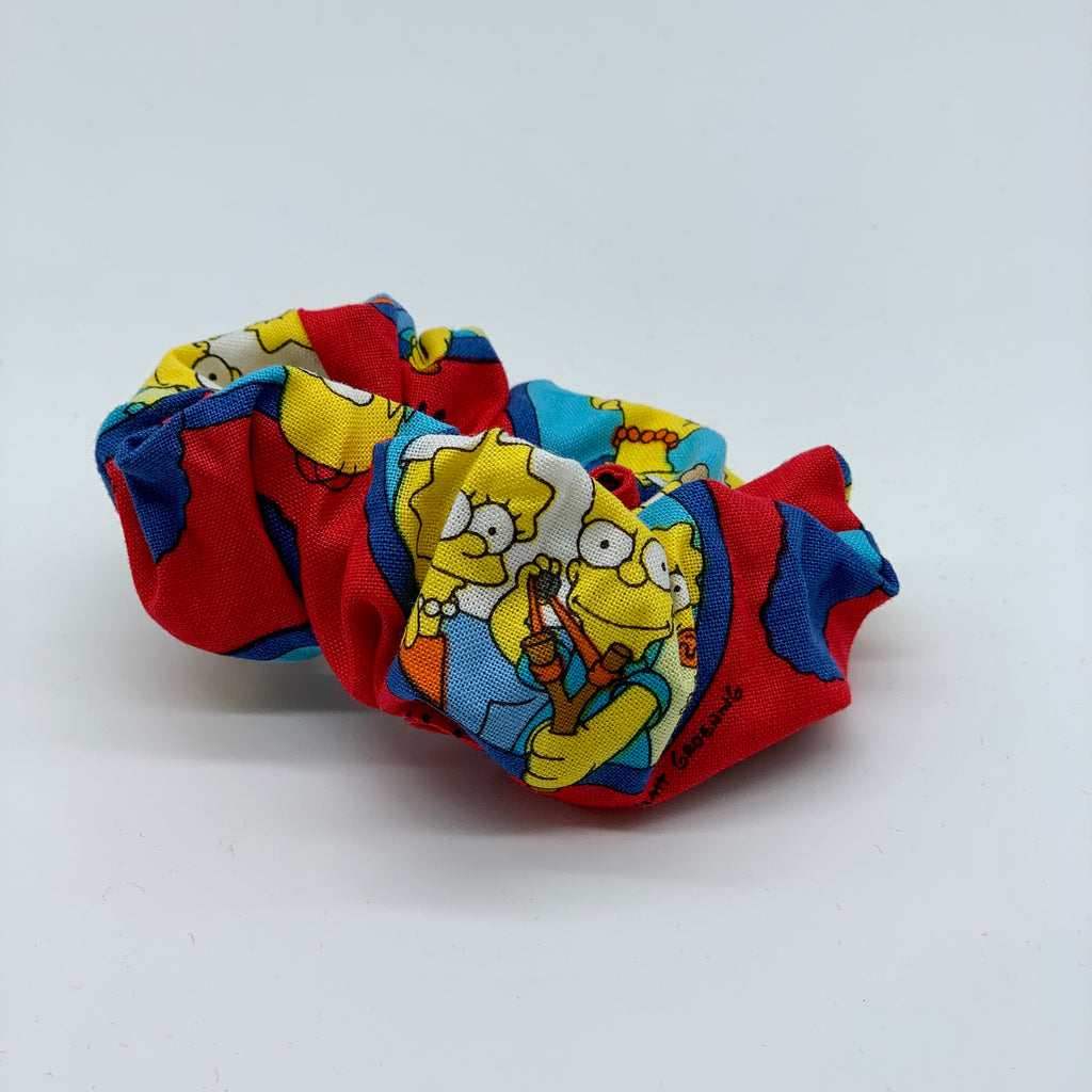 The Simpsons Family Scrunchie - Homer Simpson Scrunchies - 90s Fashion Scrunchie