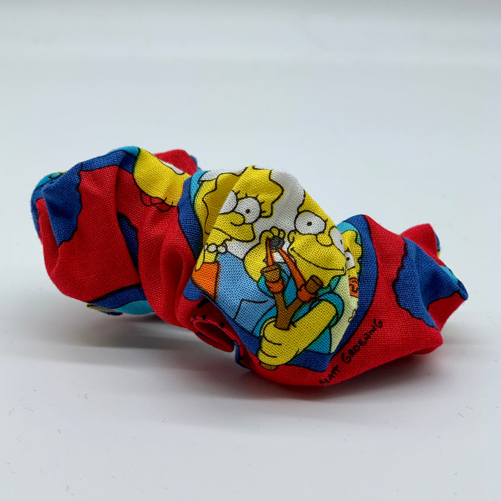 The Simpsons Family Scrunchie - Homer Simpson Scrunchies - 90s Fashion Scrunchie