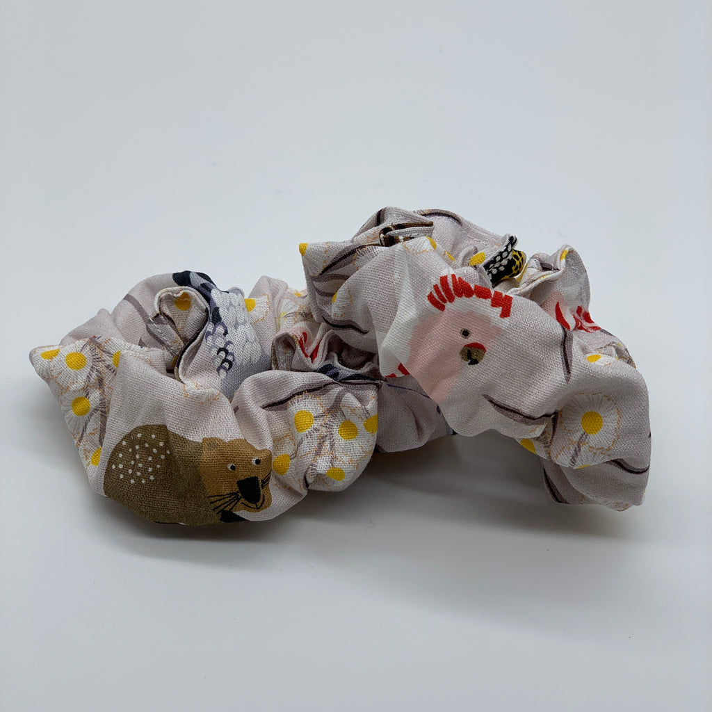 Australian Animals Scrunchie - Wombat Scrunchie - Galah Scrunchie - Kangaroo Scrunchie