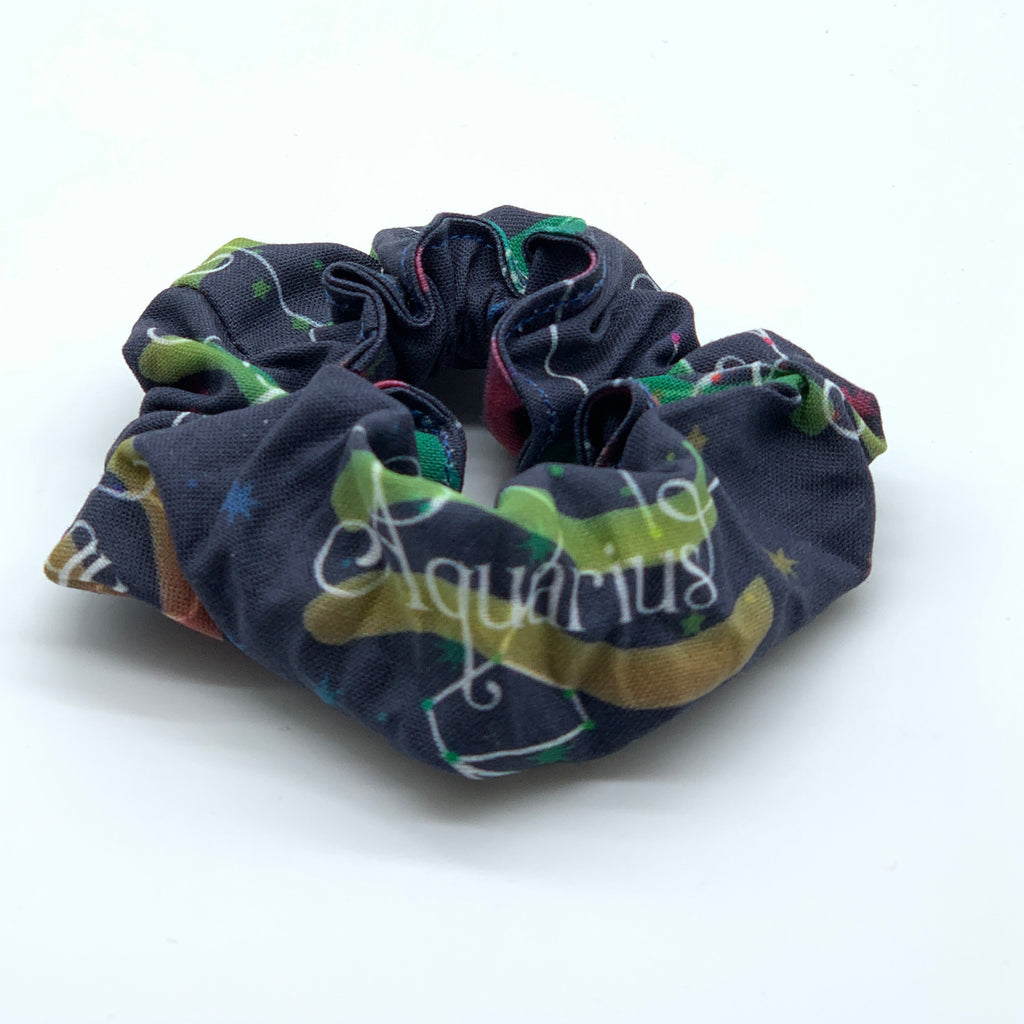 Aquarius Scrunchie - Horoscope Scrunchies - Zodiac Star Sign Scrunchie