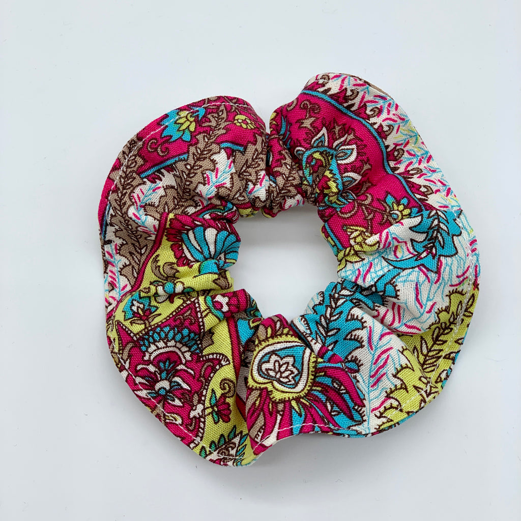 Floral Scrunchie - Boho Scrunchies - 90s Fashion Scrunchie