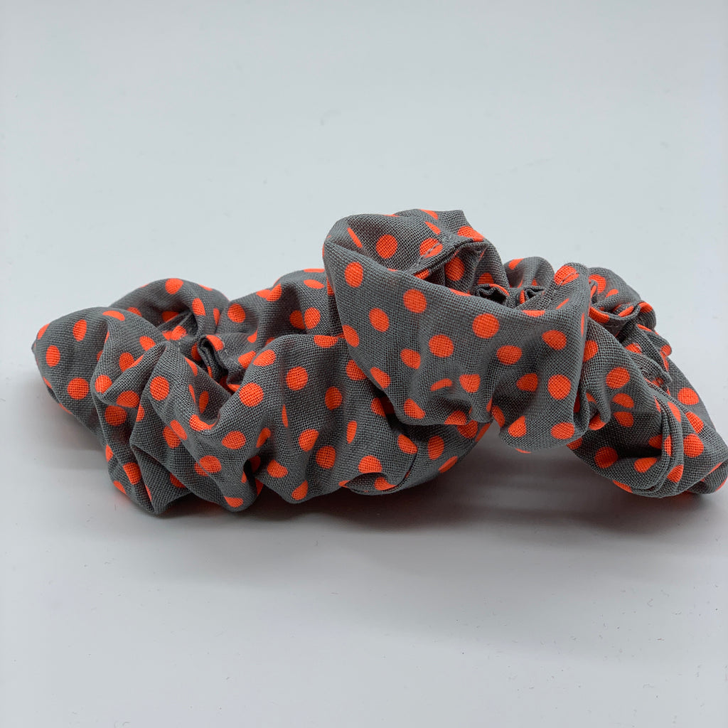 Orange Polka Dot Scrunchie - Scrunchies - 90s Fashion Scrunchie