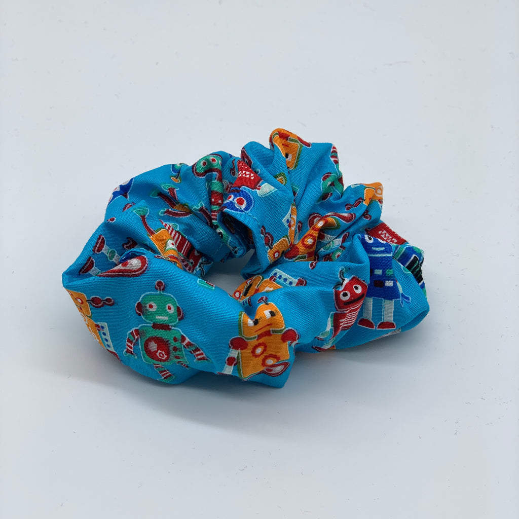 Robot Scrunchie - Scrunchies - Blue Scrunchie