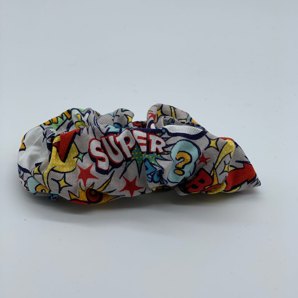 Super hero Scrunchie - Boom Pop! Pow! Crash Bang! Scrunchy