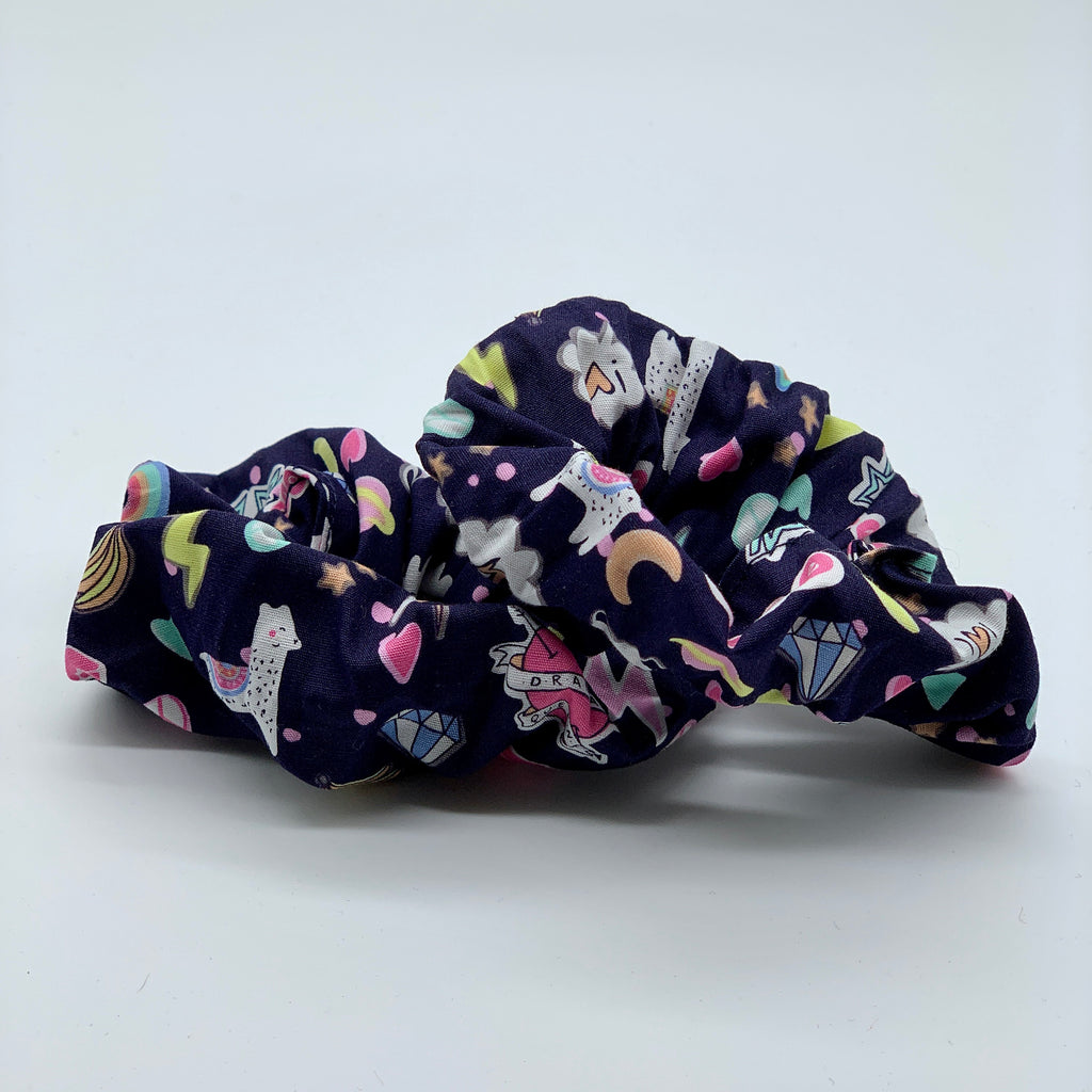 Mythical Scrunchie - Llama Scrunchie - Unicorn - Scrunchie - 90s Fashion Scrunchie