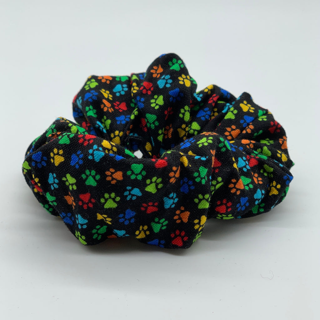 Paw Print Scrunchie - Dog Scrunchies - 90s Fashion Scrunchie