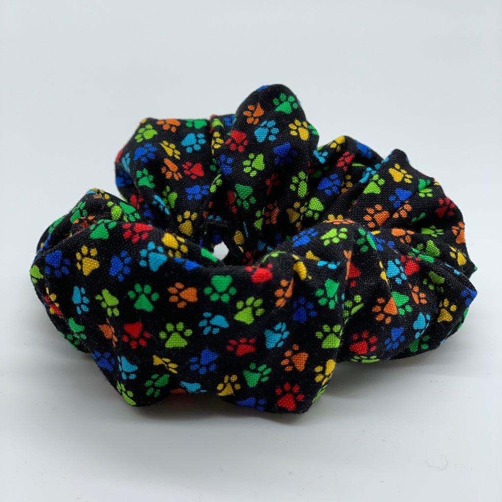 Paw Print Scrunchie - Dog Scrunchies - 90s Fashion Scrunchie