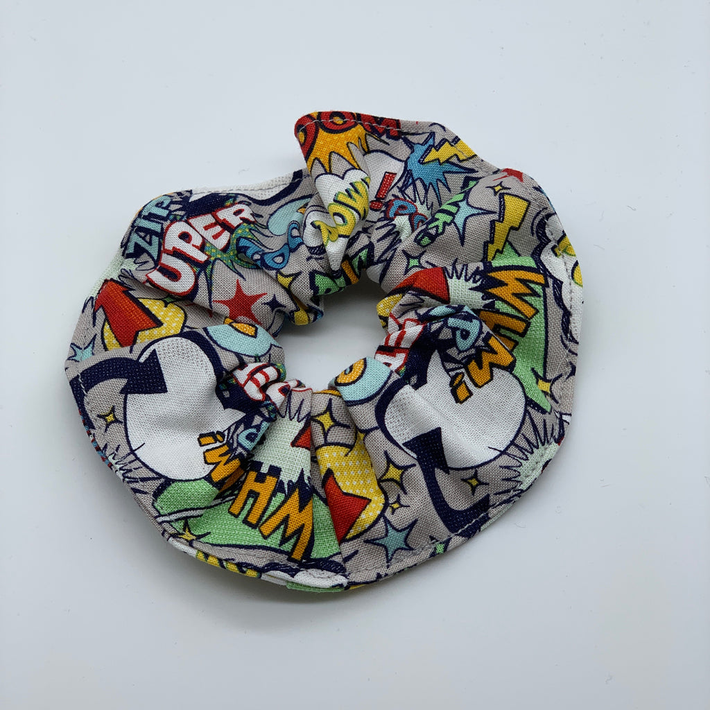 Super hero Scrunchie - Boom Pop! Pow! Crash Bang! Scrunchy