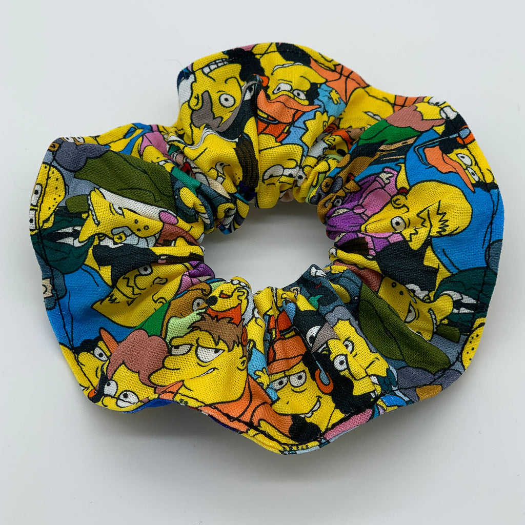 The Simpsons Family Scrunchie - Homer Simpson Scrunchies - 90s Fashion Scrunchie