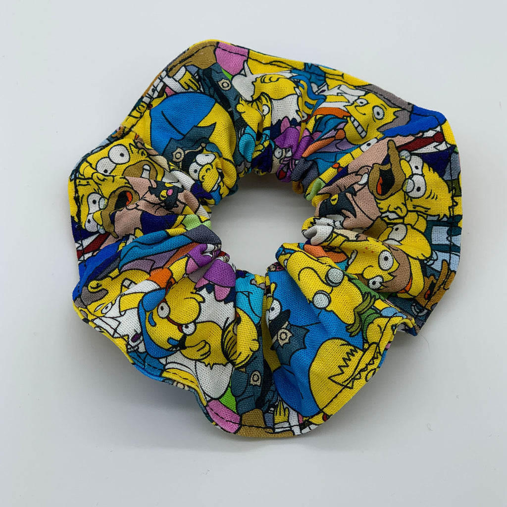 The Simpsons Family Scrunchie - Homer Simpson Scrunchies - 90s Fashion Scrunchie