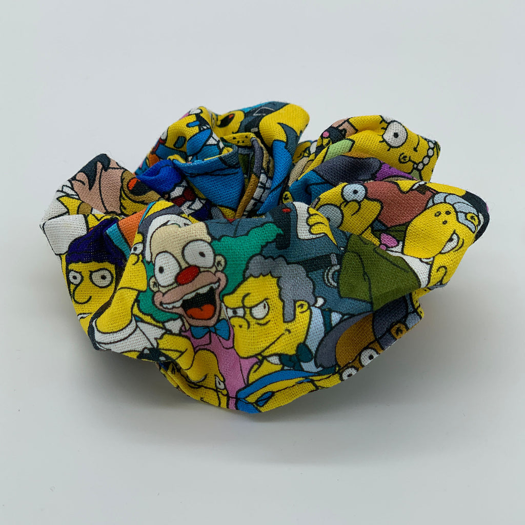 The Simpsons Family Scrunchie - Homer Simpson Scrunchies - 90s Fashion Scrunchie