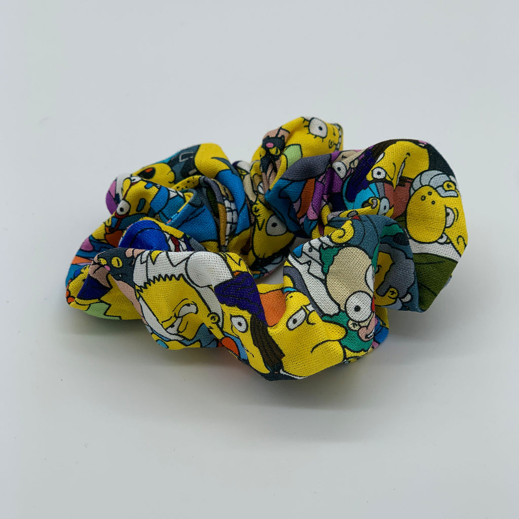 The Simpsons Family Scrunchie - Homer Simpson Scrunchies - 90s Fashion Scrunchie