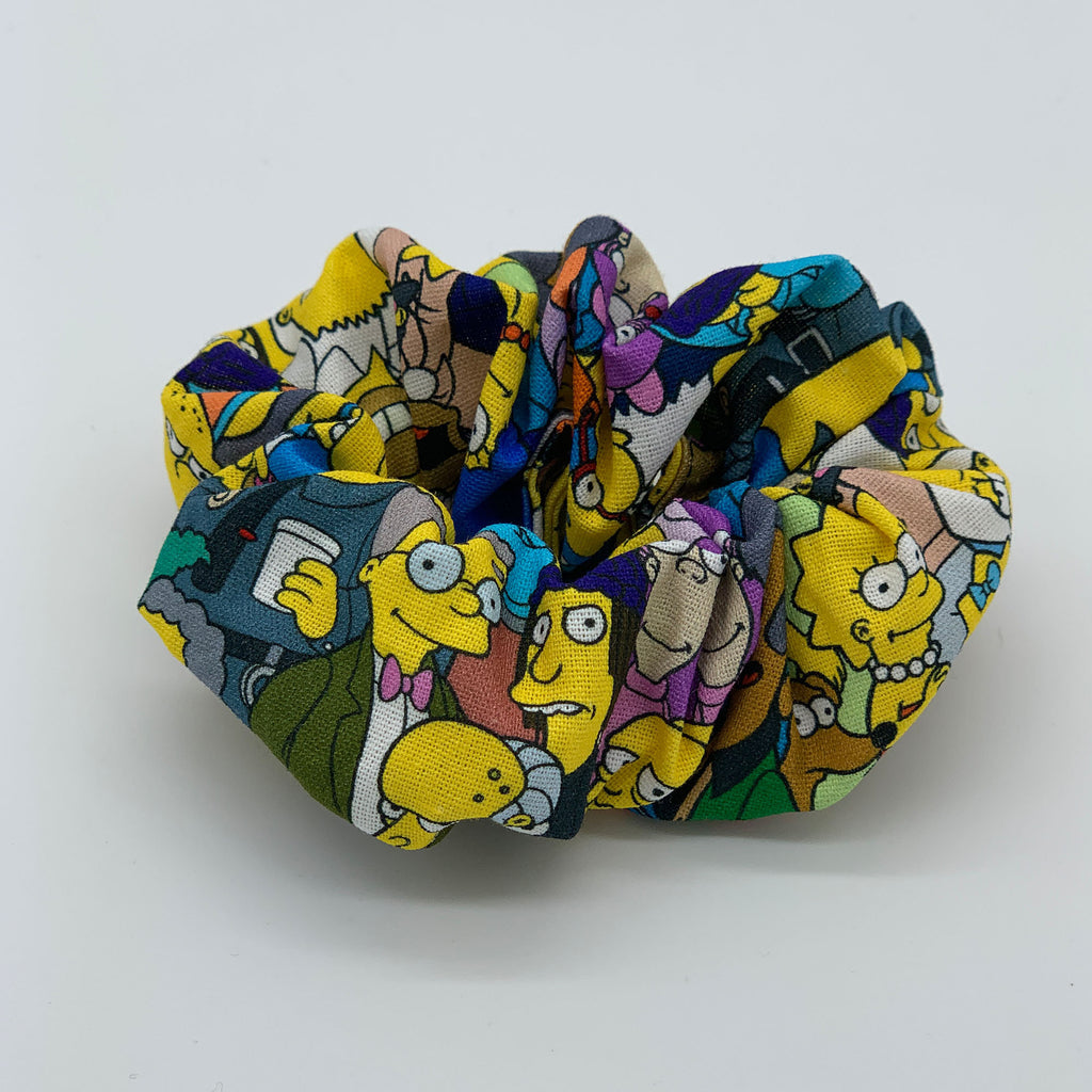 The Simpsons Family Scrunchie - Homer Simpson Scrunchies - 90s Fashion Scrunchie