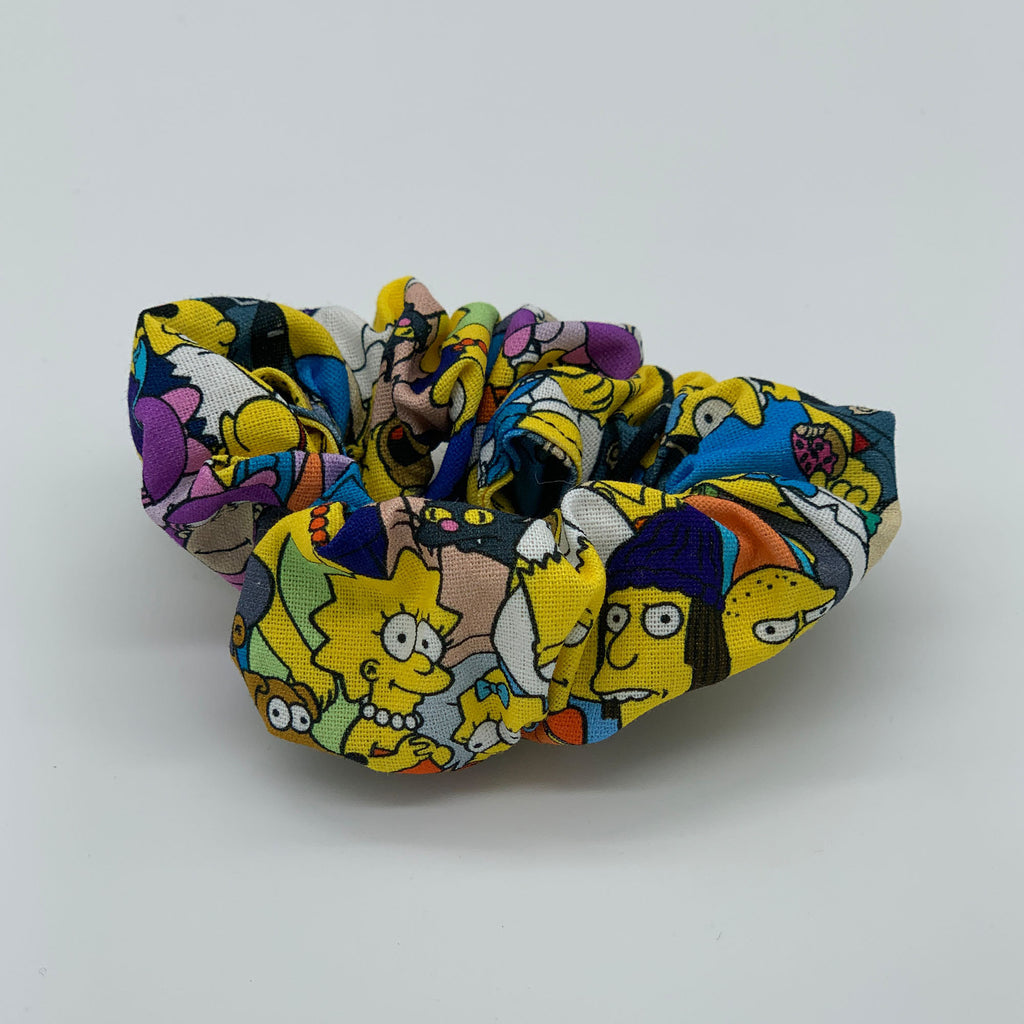 The Simpsons Family Scrunchie - Homer Simpson Scrunchies - 90s Fashion Scrunchie