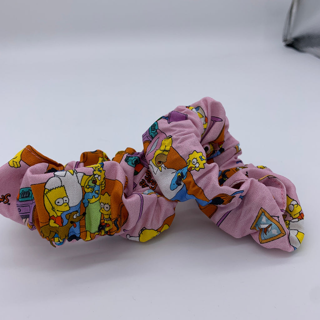 The Simpsons Family Scrunchie - Homer Simpson Scrunchies - 90s Fashion Scrunchie